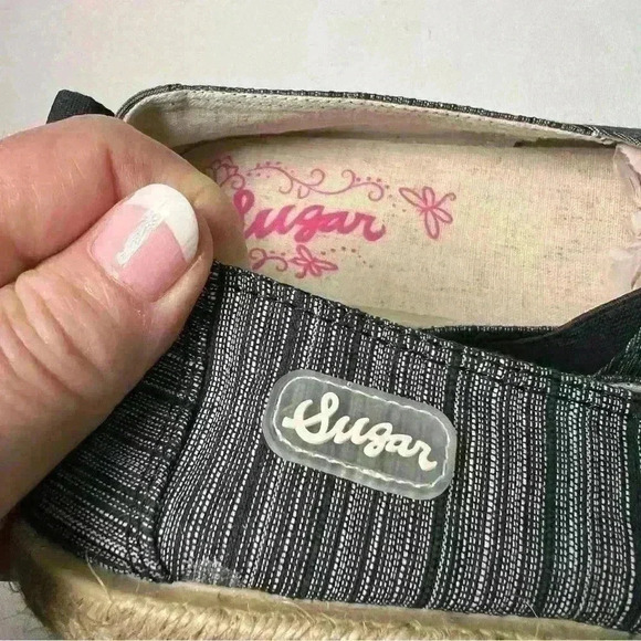 Sugar Women's Evermore Slip-On Espadrille Flats Navy Multi Wash US 8.5 new nb - Picture 6 of 8